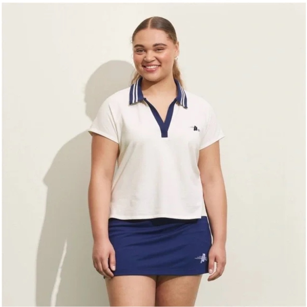 NWT Prince Pickleball Women's Short Sleeve Polo Shirt - Cream XXL